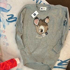 GAP Disney Gray Bambi Sequin Sweater dress NWT